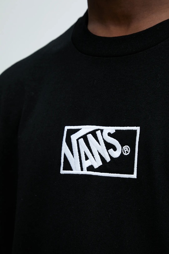 Βαμβακερό μπλουζάκι Vans VN000RAPBLK1 μαύρο
