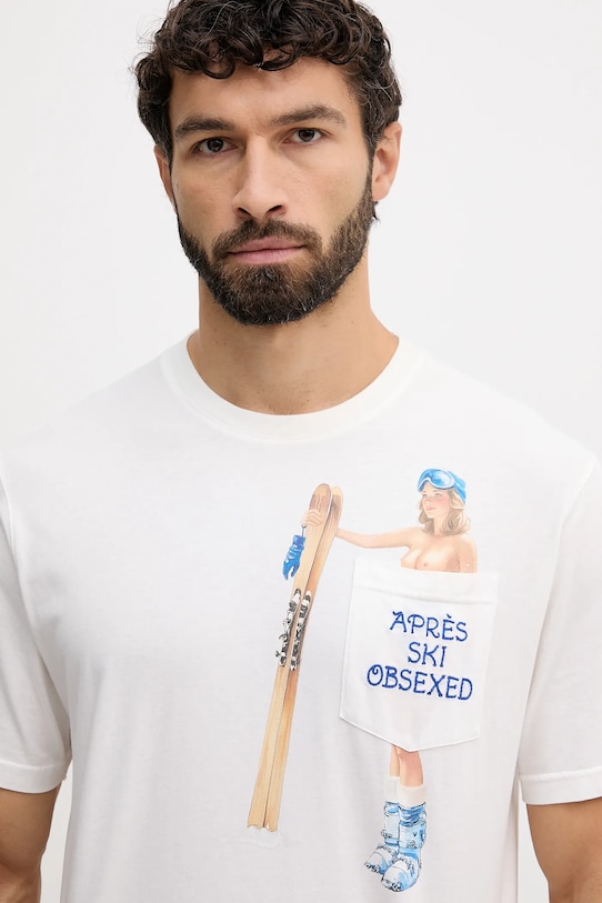 Бавовняна футболка MC2 Saint Barth бежевий CONR0002