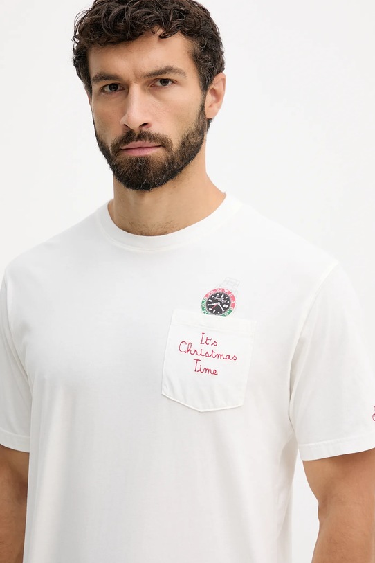 MC2 Saint Barth t-shirt bawełniany beżowy CONR0002