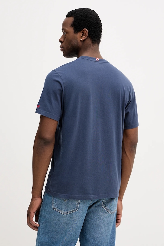 Odzież MC2 Saint Barth t-shirt bawełniany CONR0002 granatowy