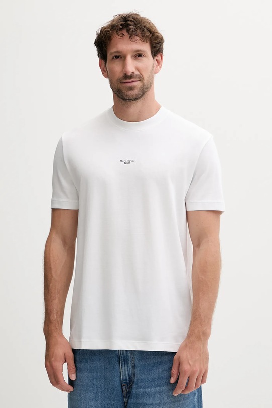 Marc O'Polo t-shirt bawełniany nadruk biały 5000006275