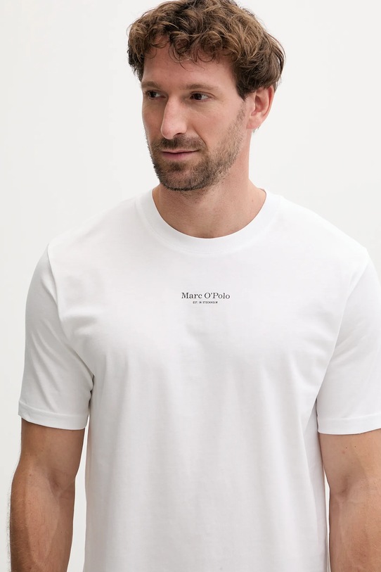 Odzież Marc O'Polo t-shirt bawełniany B21201251382 biały
