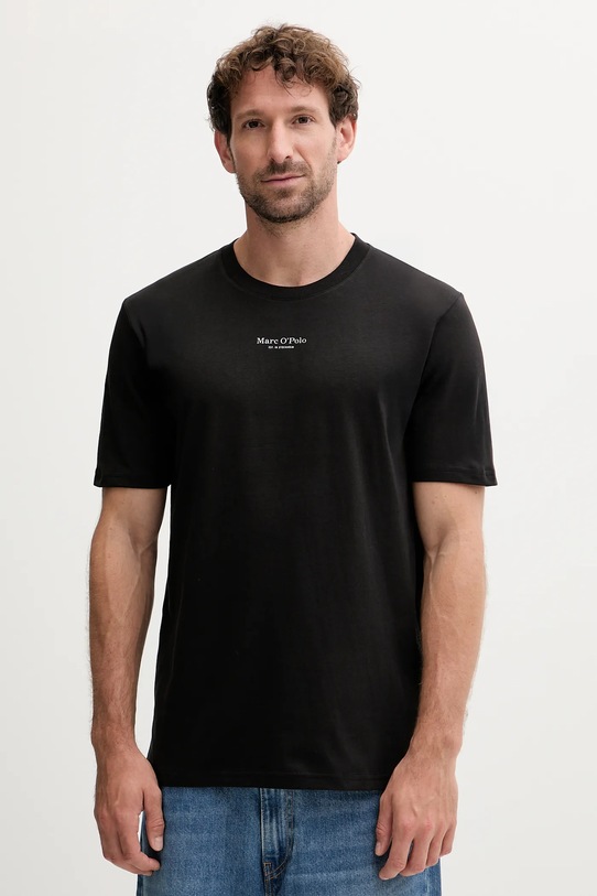 Marc O'Polo t-shirt bawełniany nadruk czarny B21201251382