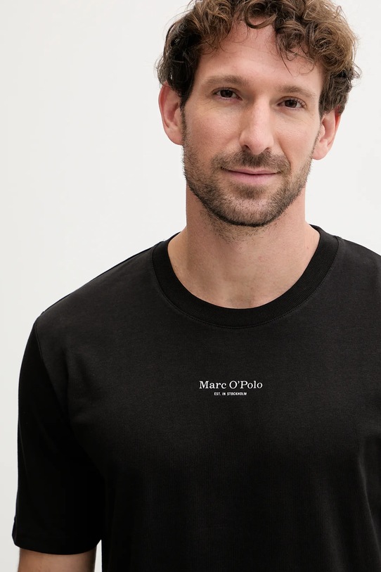 Odzież Marc O'Polo t-shirt bawełniany B21201251382 czarny