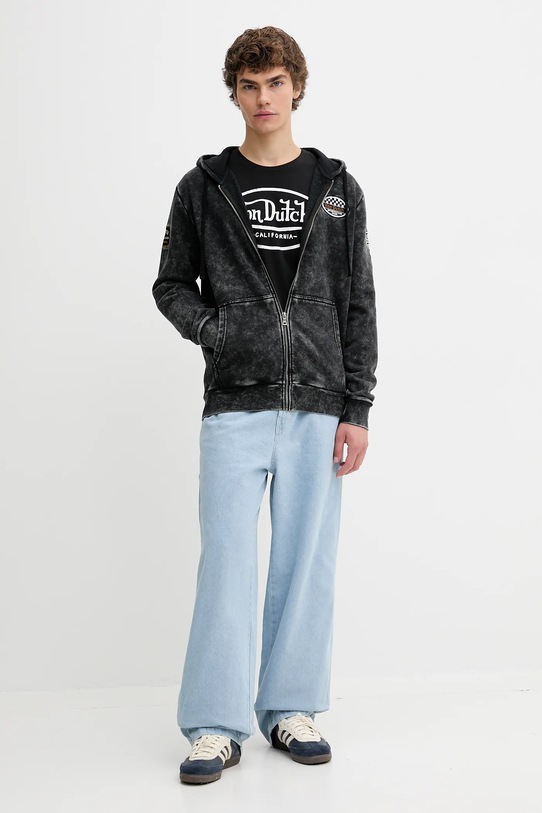 Von Dutch t-shirt bawełniany VD.1.TRC.AARON czarny AA00