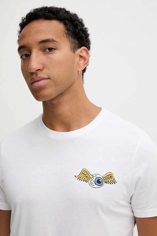 Von Dutch tricou din bumbac alb VD.1.TSC.EYE