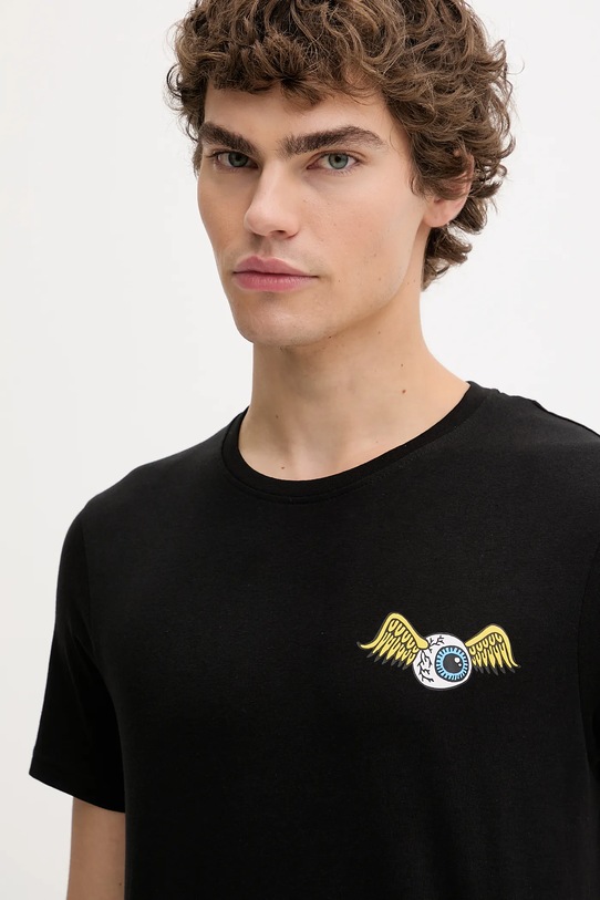 Von Dutch t-shirt bawełniany czarny VD.1.TSC.EYE