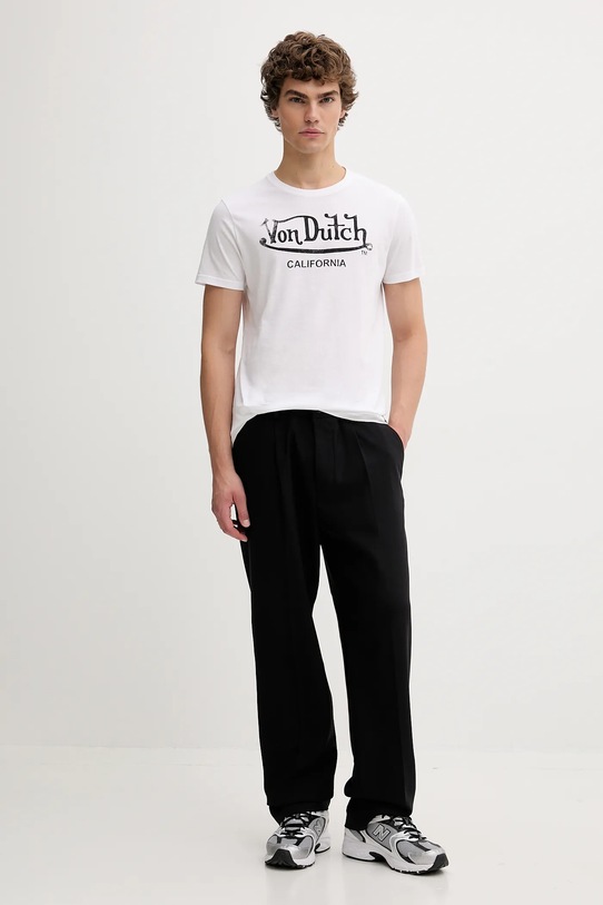 Von Dutch t-shirt bawełniany VD.1.TSC.FIRST biały AA00