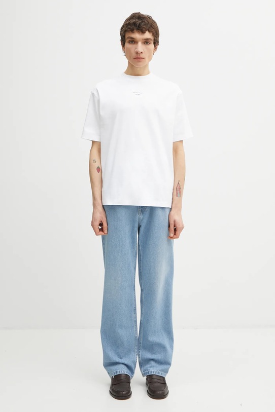 Drôle de Monsieur t-shirt bawełniany Le T-Shirt Slogan Classique PERM.TS202.CO002 biały