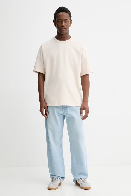 American Vintage t-shirt bawełniany MFIZ02A beżowy AA00