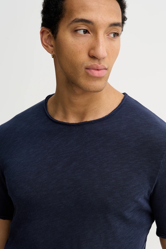 American Vintage t-shirt bawełniany granatowy MSON25TG