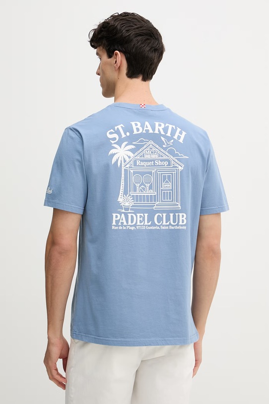 MC2 Saint Barth t-shirt męski bawełniany niebieski PRL0002