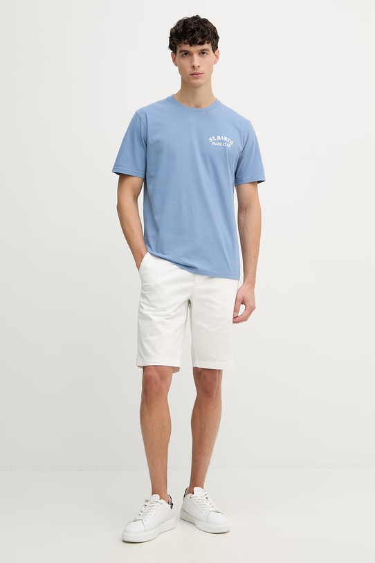 MC2 Saint Barth t-shirt męski bawełniany PRL0002 niebieski AA00