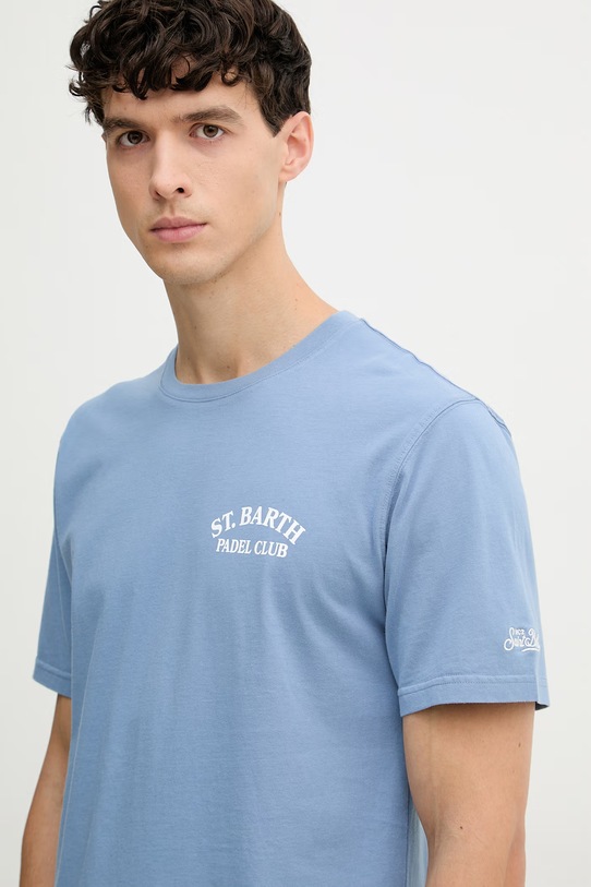 MC2 Saint Barth t-shirt męski bawełniany niebieski PRL0002