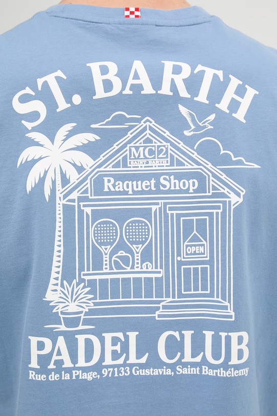 MC2 Saint Barth t-shirt męski bawełniany PRL0002 niebieski