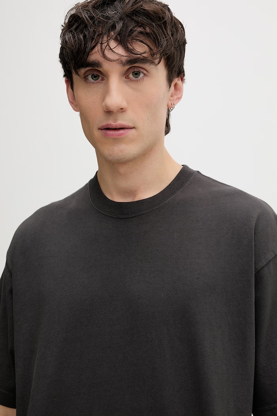 Vans t-shirt męski bawełniany Premium LX SS Loose Fit szary VN000TBPEMV1