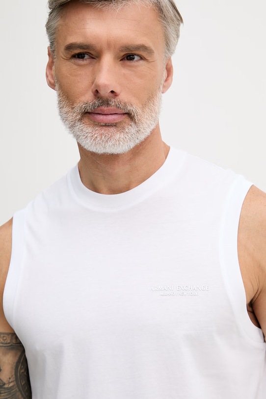 Armani Exchange top pánsky bavlnený biela XM002640.AF10364.NOS