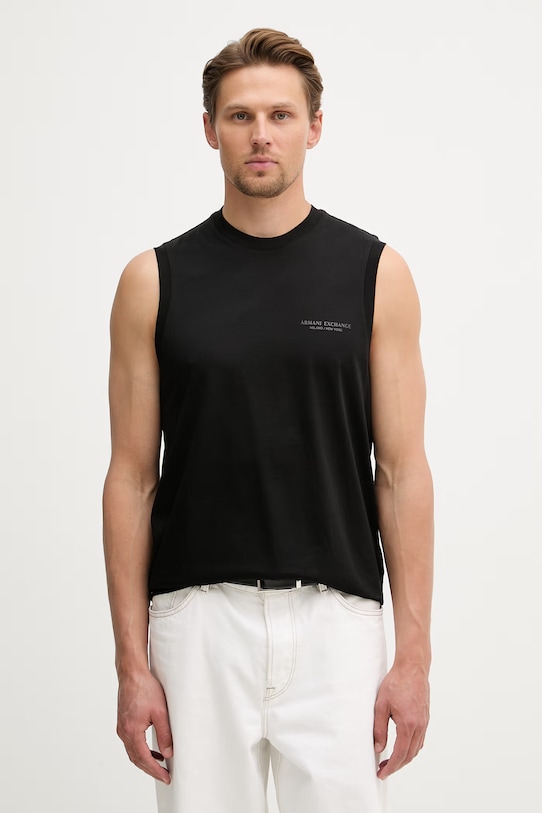 Armani Exchange top męski bawełniany czarny XM002640.AF10364.NOS