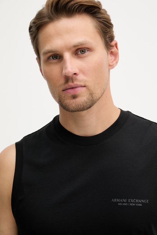 Armani Exchange top męski bawełniany czarny XM002640.AF10364.NOS