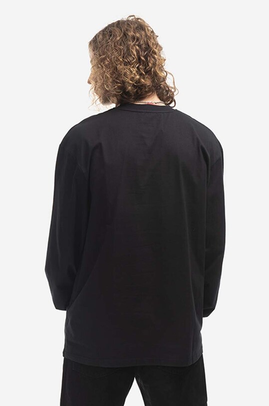 032C longsleeve bawełniany Taped FW22.C.1040 czarny
