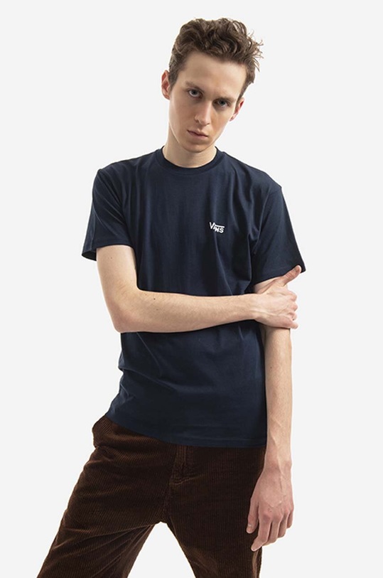 Vans cotton T-shirt Left Chest Log cotton navy VN0A54TFNAV