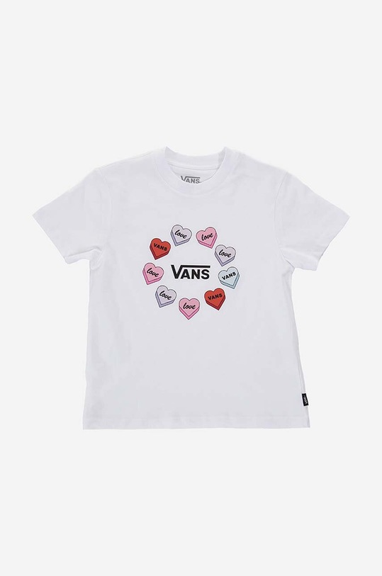 Vans tricou de bumbac pentru copii Candy Hearts print alb VN0A5LECWHT