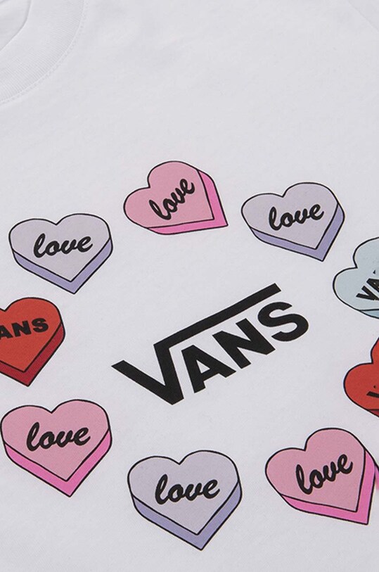 Chłopiec Vans t-shirt bawełniany dziecięcy Candy Hearts VN0A5LECWHT biały