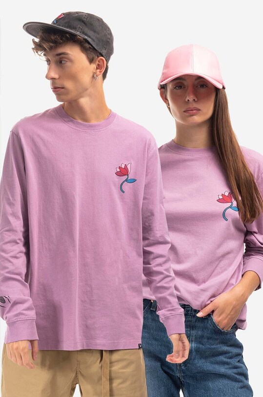 by Parra cotton longsleeve top Cloudy Star regular violet 48115
