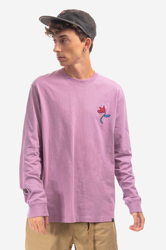 by Parra cotton longsleeve top Cloudy Star 48115 violet AA00