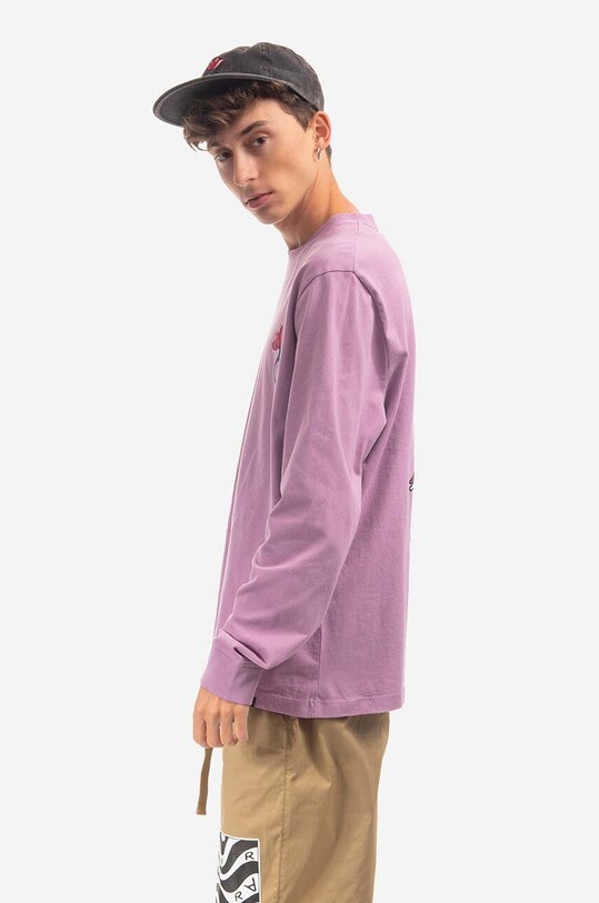 by Parra cotton longsleeve top Cloudy Star 48115 violet