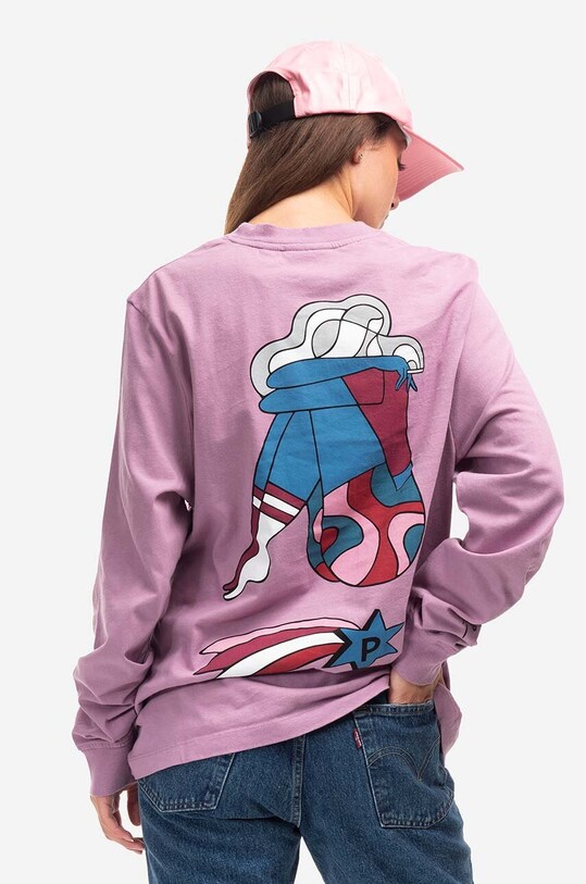 by Parra cotton longsleeve top Cloudy Star 48115
