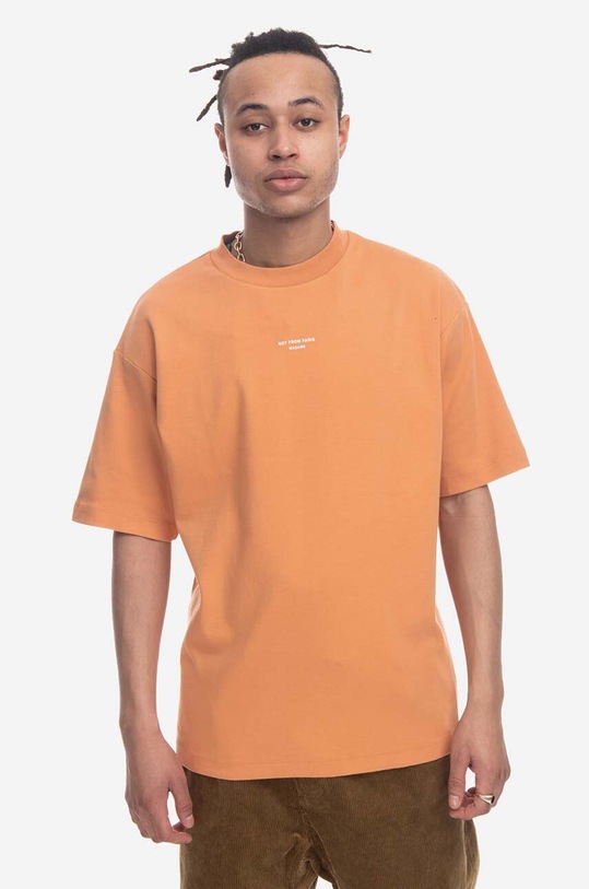 Drôle de Monsieur cotton T-shirt NFPM TS100 TS100.PEACH orange AA00