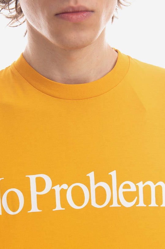 Aries cotton T-shirt yellow AR60002