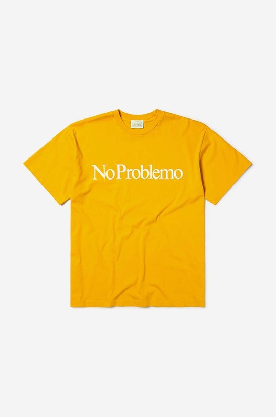 Aries cotton T-shirt AR60002 yellow