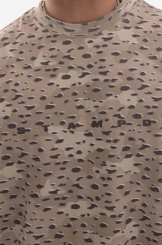STAMPD cotton T-shirt Camo Leopard brown SLA.M3129TE