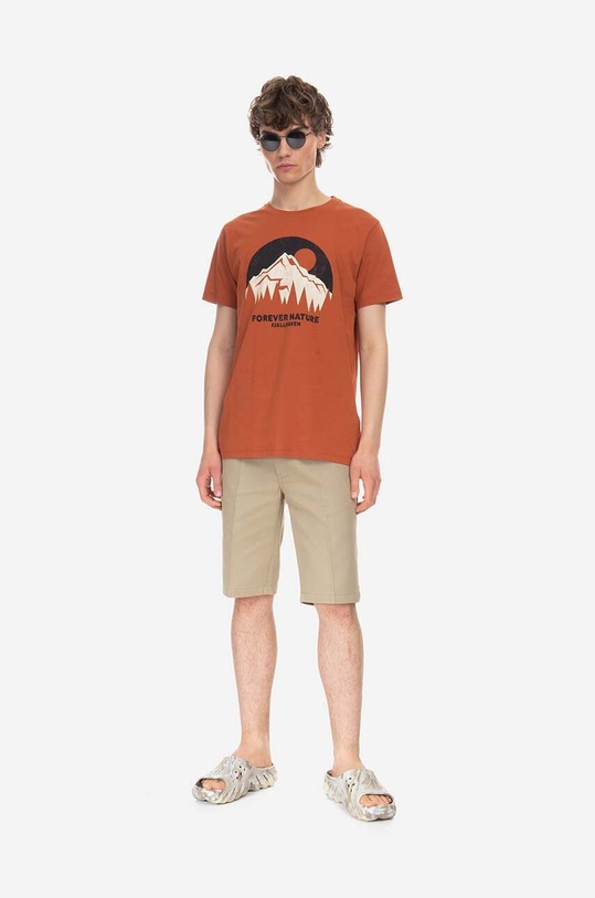 Fjallraven t-shirt bawełniany Nature F87053.243
