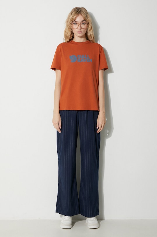 Fjallraven t-shirt Fjällräven Logo Tee F87146.243 pomarańczowy AA00