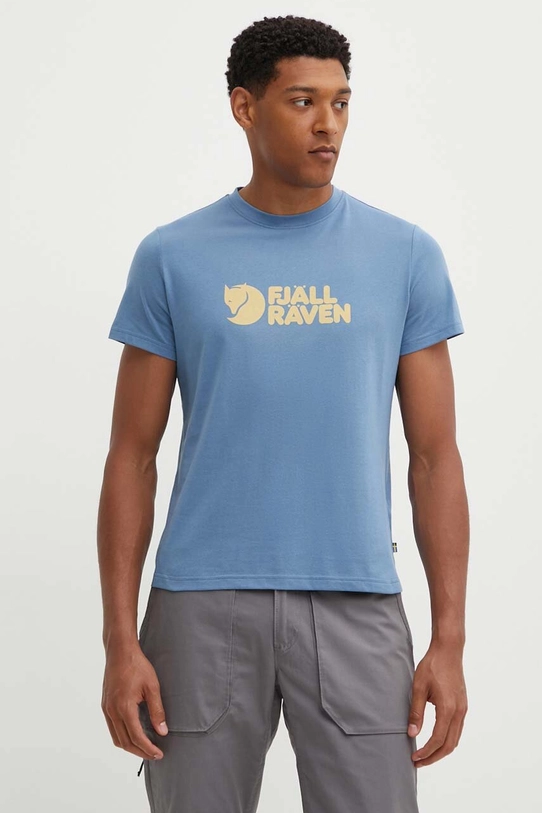 Majica kratkih rukava Fjallraven Logo Tee F87146.543 plava SS24