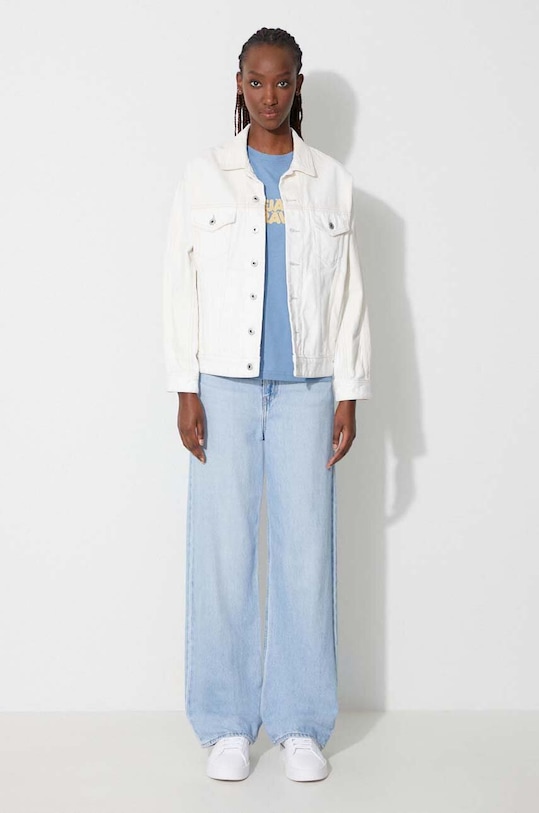 Majica kratkih rukava Fjallraven Logo Tee F87146.543 plava SS24