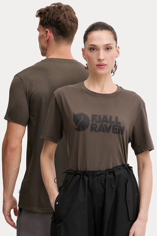 Športové tričko Fjallraven Fjallraven Logo potlač zelená F87310.633