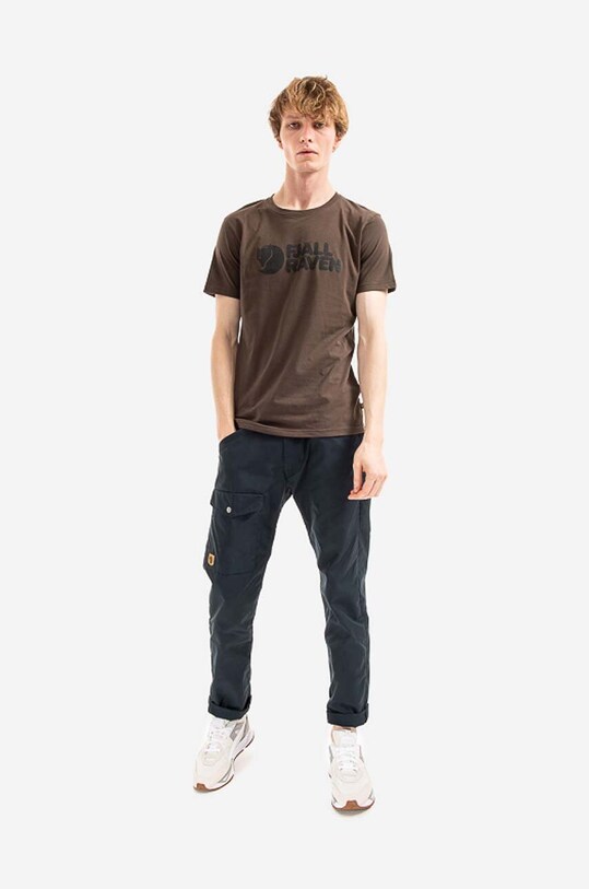 Fjallraven tricou sport Fjallraven Logo F87310.633 verde SS24