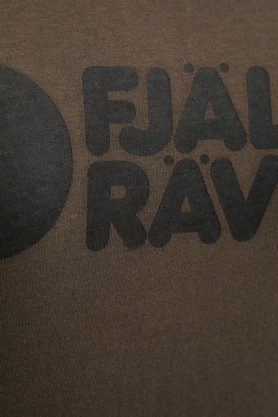 Αθλητικό μπλουζάκι Fjallraven Fjallraven Logo F87310.633 πράσινο