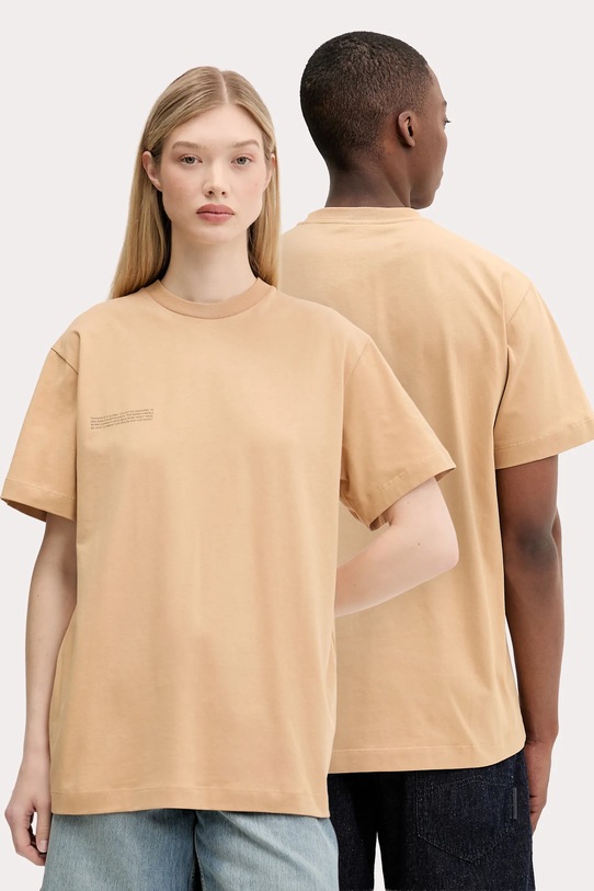 Pangaia tricou din bumbac print bej 10000287