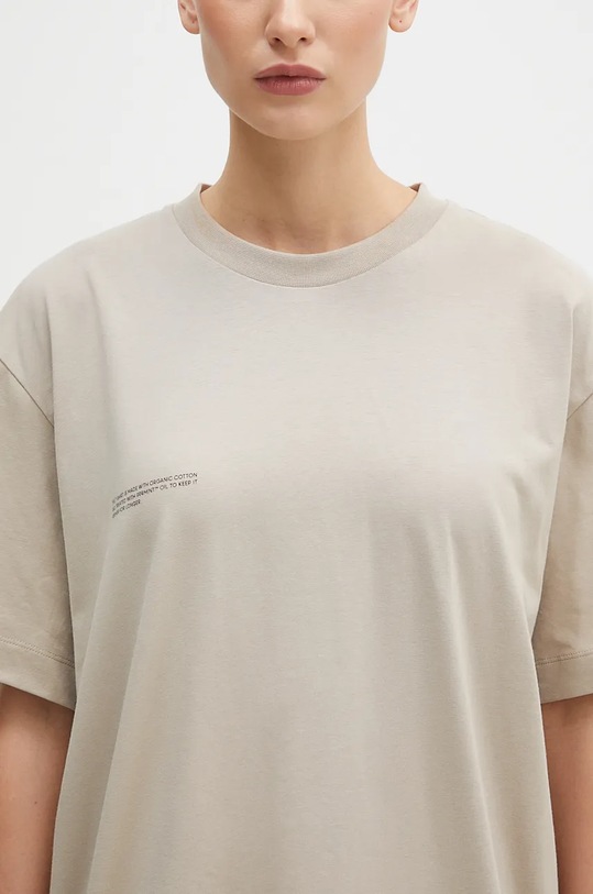 Bavlněné tričko Pangaia béžová 10000287