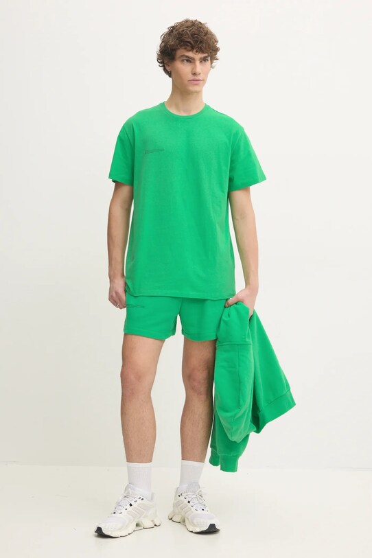 Pangaia t-shirt bawełniany zielony 10000287