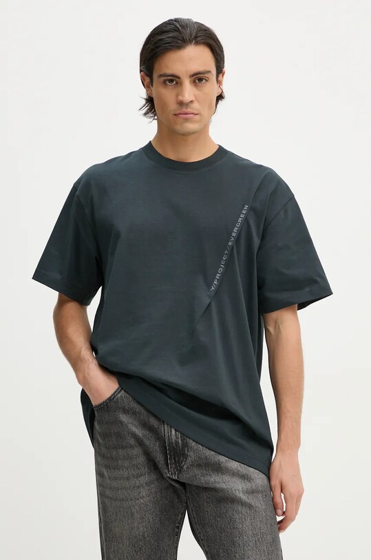 Y/Project t-shirt in cotone EVERGREEN PINCHED LOGO T-SHIRT 204TS001 nero