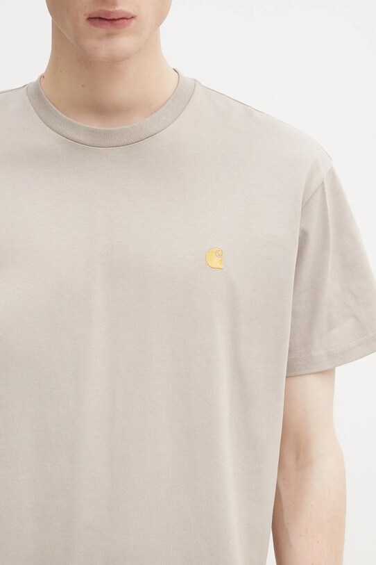 Carhartt WIP t-shirt bawełniany S/S Chase T-Shirt beżowy I026391.2Q6XX