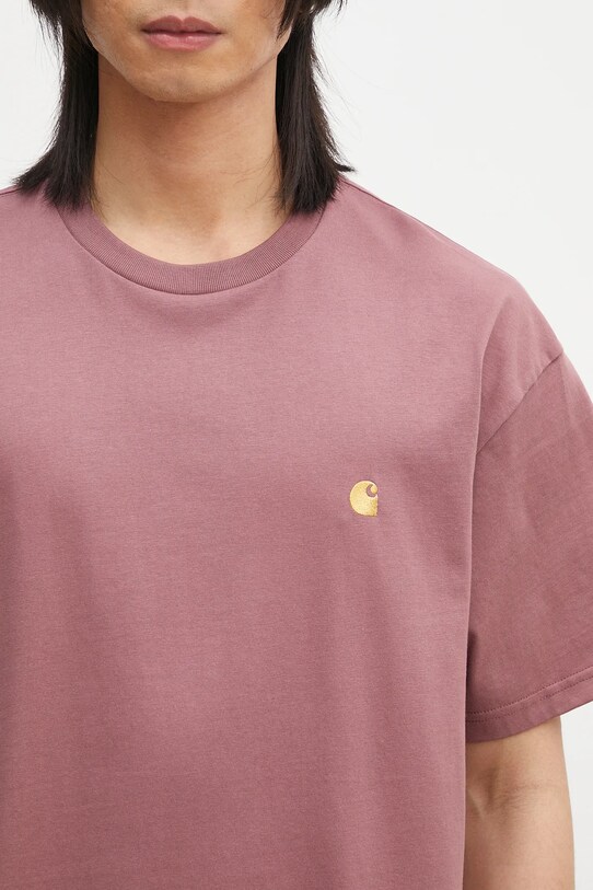 Βαμβακερό μπλουζάκι Carhartt WIP S/S Chase T-Shirt ροζ I026391.2Q7XX