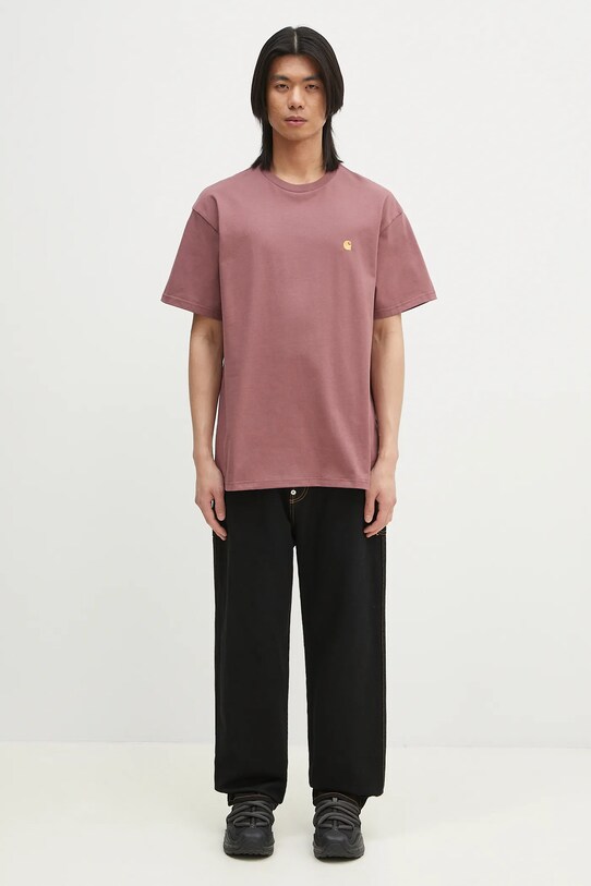 Pamučna majica Carhartt WIP S/S Chase T-Shirt I026391.2Q7XX roza