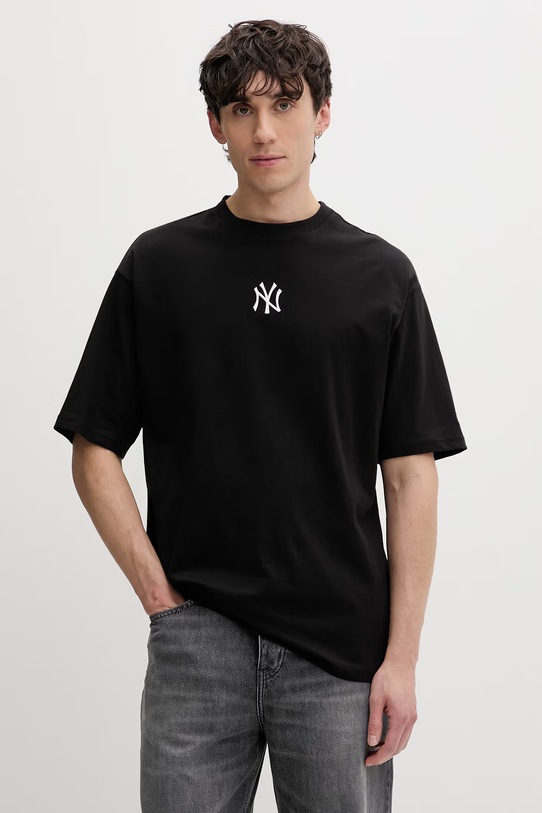 New Era t-shirt bawełniany NEW YORK YANKEES czarny 60675746